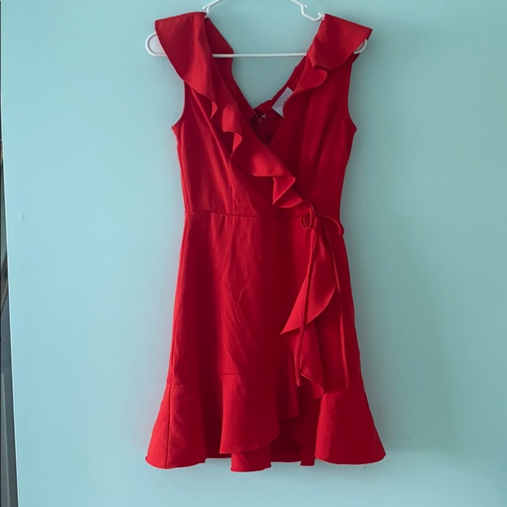 Ruffled cocktail dress